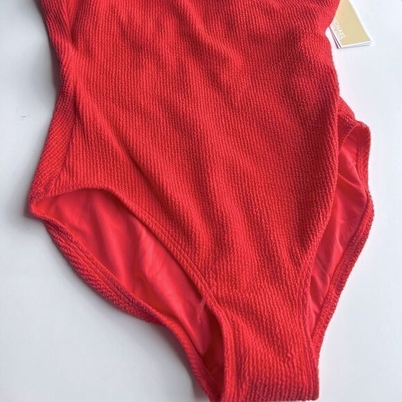 Michael Kors Logo Underwire One-Piece Women's Swimsuit,New size sangria 8 - Picture 9 of 10